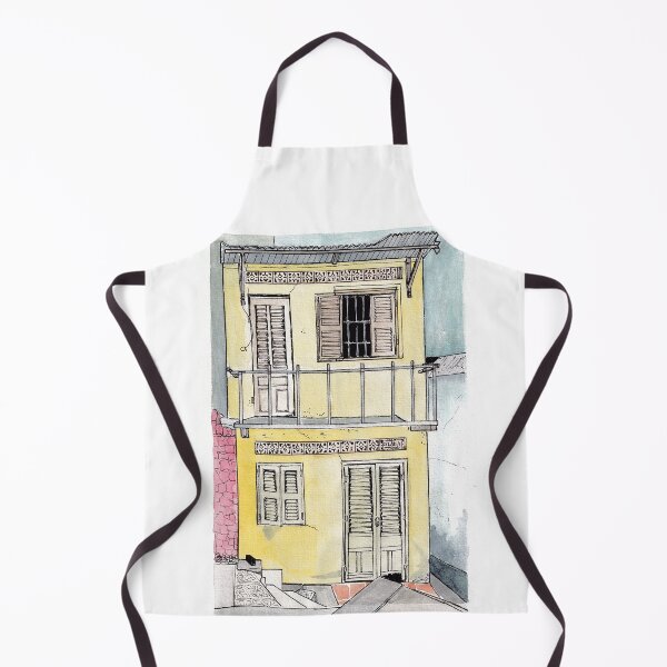 Item preview, Tinyhouse Saigon Vietnam Watercolor Illustration designed and sold by Wall-Art-Sketch.