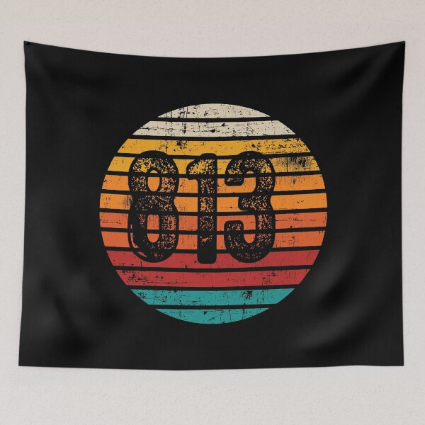 Item preview, Distressed Vintage Sunset 813 Area Code designed and sold by Gold Wings Tees.