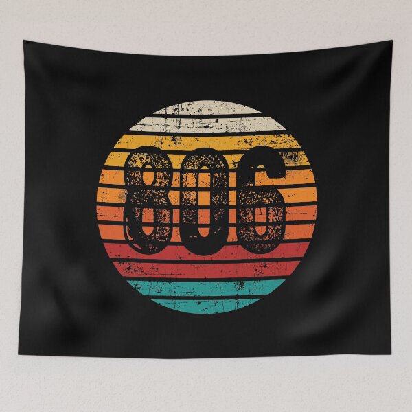 Item preview, Distressed Vintage Sunset 806 Area Code designed and sold by Gold Wings Tees.
