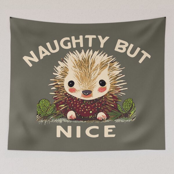 Item preview, Naughty but Nice - Hedgehog designed and sold by WennsdaysChild.