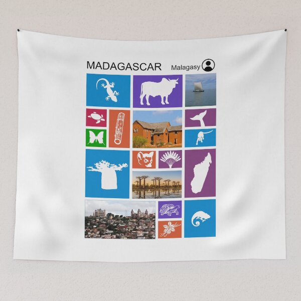 Item preview, Madagascar icons in color designed and sold by TTOPSHIRT.