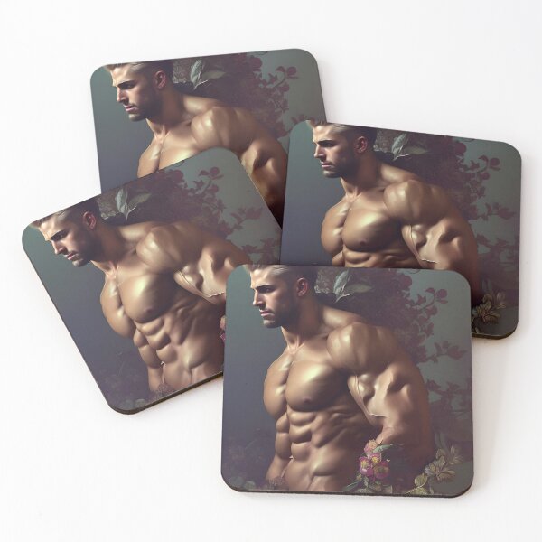 Item preview, Blonde Hunk With Strong Arms and Beautiful Floral Pattern designed and sold by withdiamonds.
