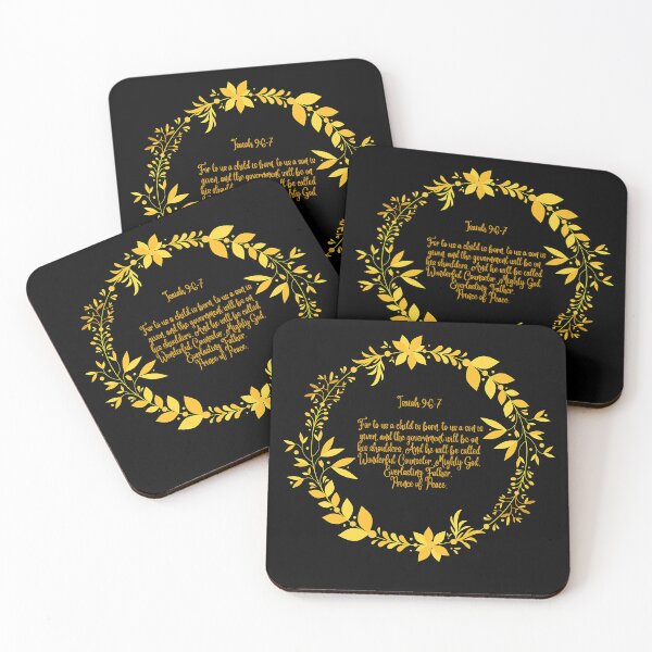 Item preview, For Unto Us a Child is Born - Bible Verse Gold Lettering - Christian Christmas Design designed and sold by Ric1926.