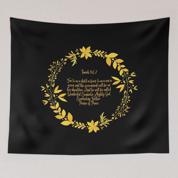 Item preview, For Unto Us a Child is Born - Bible Verse Gold Lettering - Christian Christmas Design designed and sold by Ric1926.