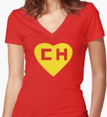 El Chapulin Colorado Women's Fitted V-Neck T-Shirt