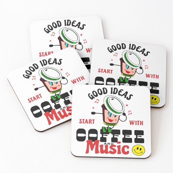 Item preview, Good ideas start with coffee and music designed and sold by Right-Fit27.