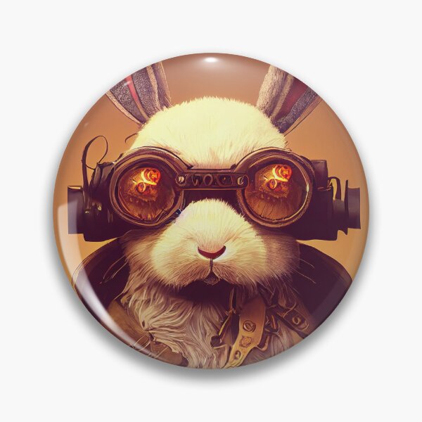 Item preview, Cyberpunk rabbit with aviator glasses designed and sold by MimozaStudio.