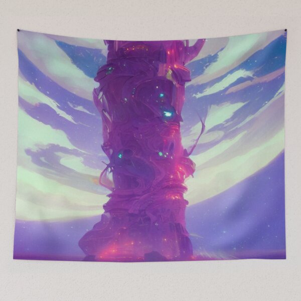 Item preview, Cosmic Purple Tower  designed and sold by Itsheartshop.