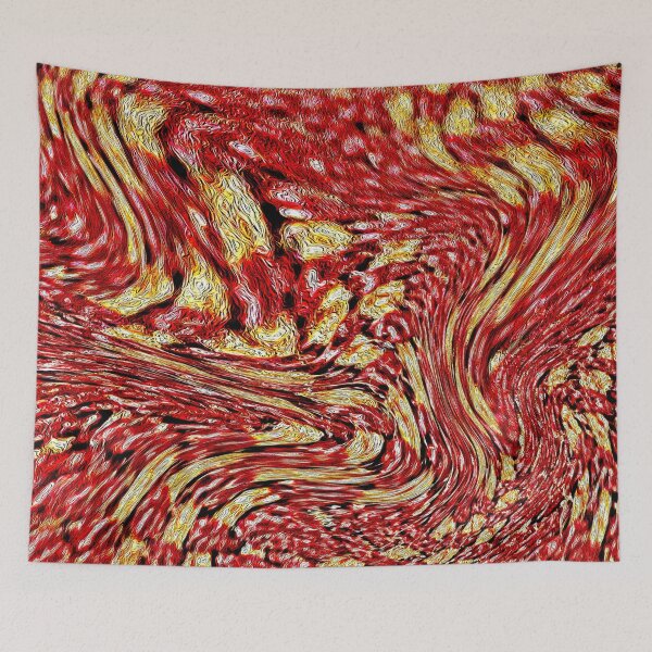Item preview, Red and Yellow Patchy Swirly Swirls designed and sold by Geoff Treagus.