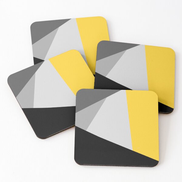 Item preview, Simple Modern Gray Yellow And Black Geo designed and sold by SeemDev786.