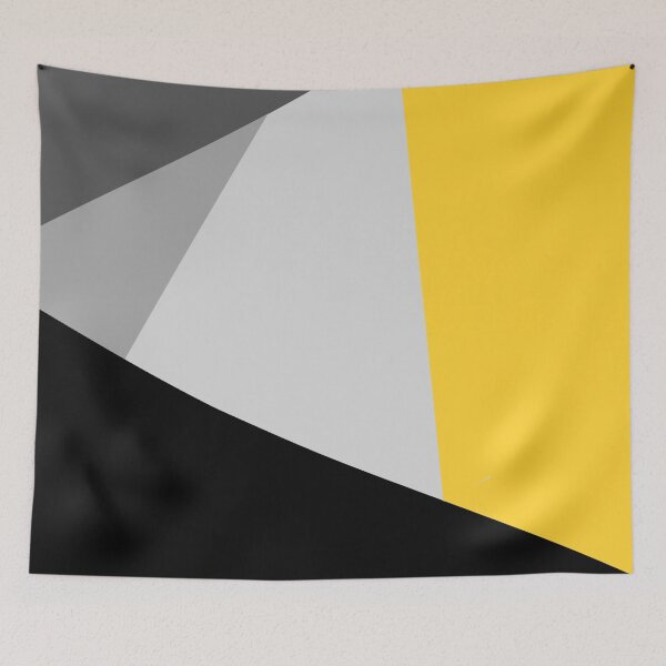 Item preview, Simple Modern Gray Yellow And Black Geo designed and sold by SeemDev786.