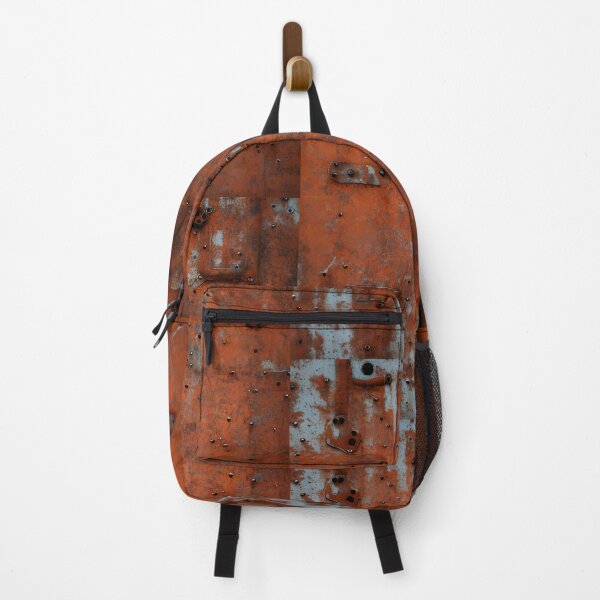 Item preview, Rusty old red metal with holes surface wallpaper designed and sold by patterncrow.