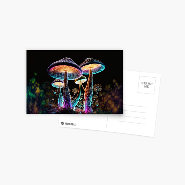 Item preview, Glowing Psychedelic Mushrooms designed and sold by rudekitten.