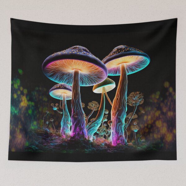 Item preview, Glowing Psychedelic Mushrooms designed and sold by rudekitten.