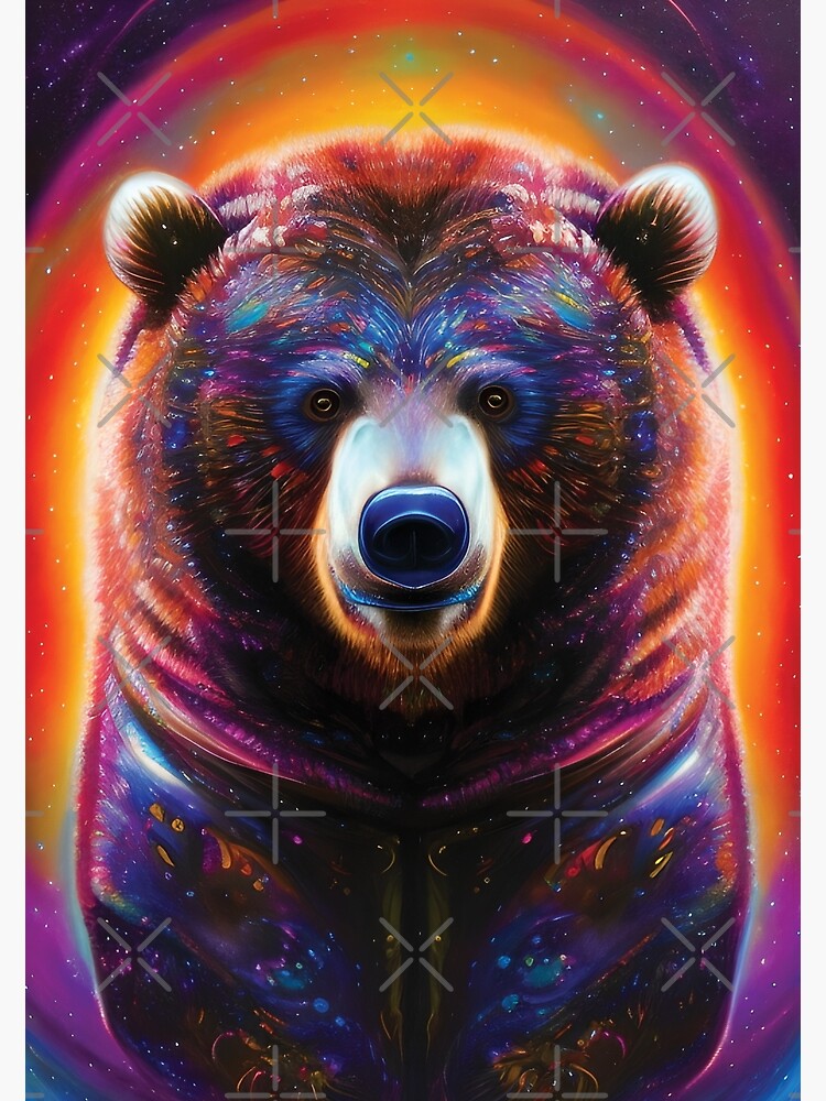 Colorful Bear Art, Cosmic Bear, Beautiful Space Artwork, Galaxy Bear, Tie  Dye Bear Poster for Sale by GloomCraft