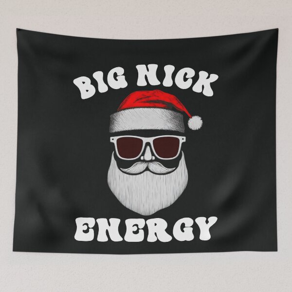Item preview, big nick energy sweatshirt, funny vintage santa claus funny ugly sweater designed and sold by hadlamcom.