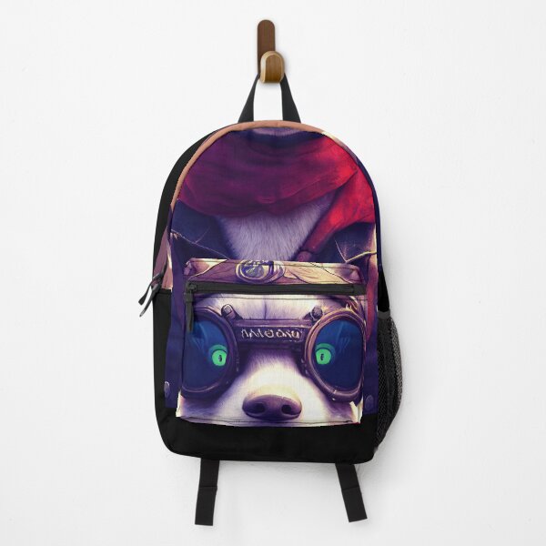 Item preview, Anthropomorphic Tiny Cute Cyberpunk Pirate Husky designed and sold by MimozaStudio.