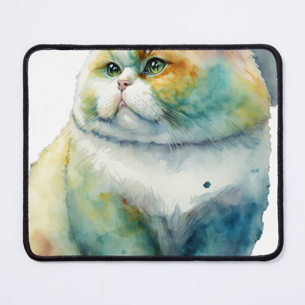 Item preview, Chonk cat watercolor designed and sold by printiesart.