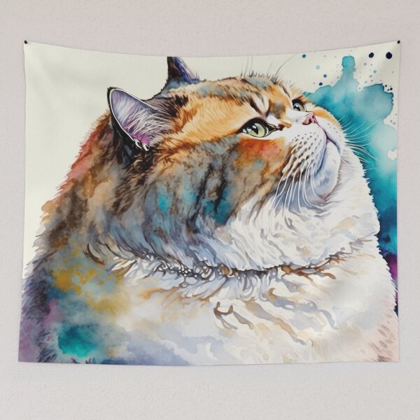 Item preview, Chonk cat watercolor 02 designed and sold by printiesart.