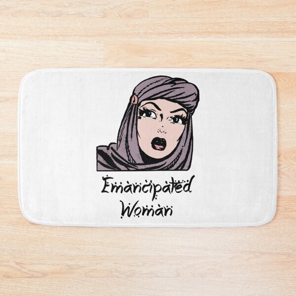Item preview, Emancipated Hijab Girl - Retro Illustration Design for T-shirts, mugs, phone cases and other accessories designed and sold by Ridiculam Toga.