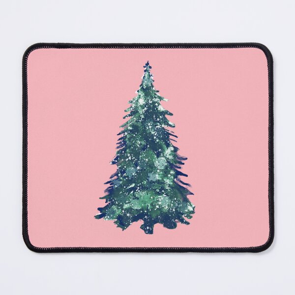 Item preview, Festive Watercolor Snowy Christmas Tree On Pink designed and sold by tanjica.