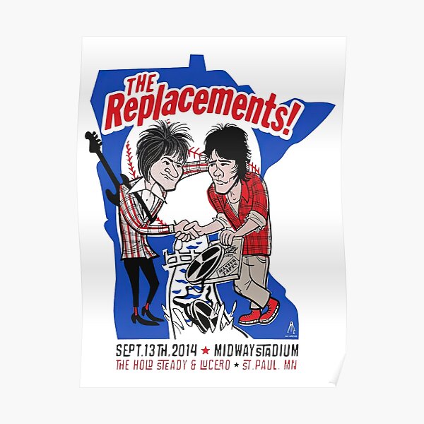 "The Replacements Midway Stadium Concert Tour Vintage" Poster for Sale