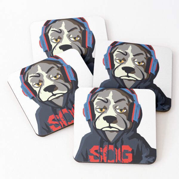 Item preview, Chill dog with heapdhones designed and sold by Nicolas-T.