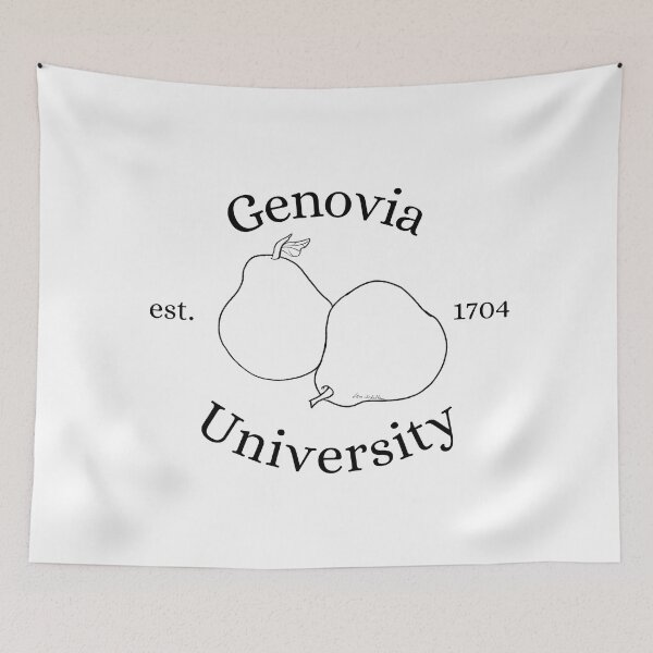 Item preview, Genovia University - Pear - Black Letters designed and sold by LisaMichelleArt.