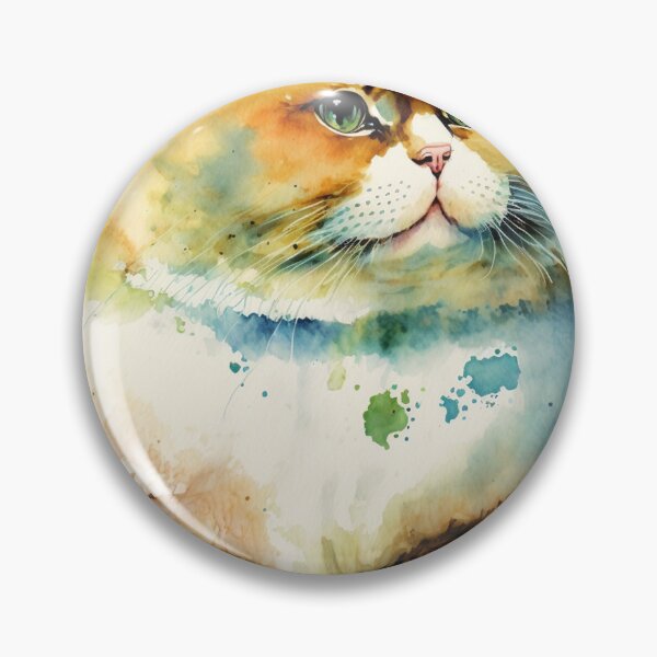 Artikelvorschau, Chonk-Katzen-Aquarell 05 entworfen und verkauft von printiesart.
