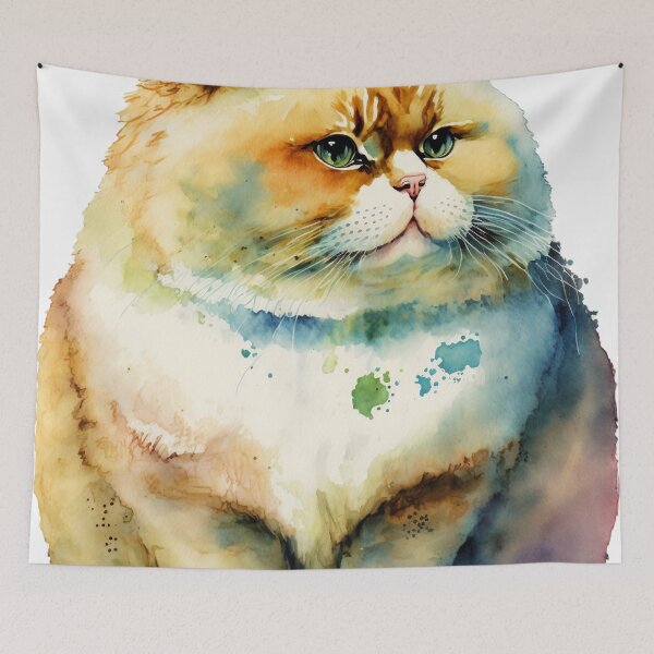 Item preview, Chonk cat watercolor 05 designed and sold by printiesart.