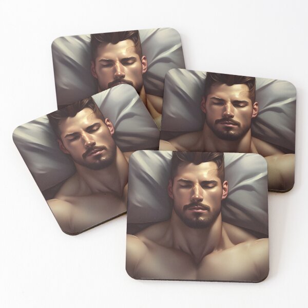 Item preview, Sleeping Hunk With Beautiful and Glowing Skin designed and sold by withdiamonds.