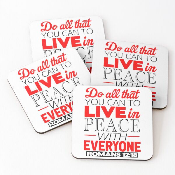 Item preview, Live In Peace With Everyone - Romans 12:18 designed and sold by plushism.