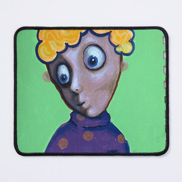 Item preview, Little Flower Boy Alone in the Woods Looking for Friend | Bad Hero Portrait Lowbrow Pop Surreal Art | Cartoon Star | Mini Masterpieces | Original Oil Painting By Tyler Tilley designed and sold by Tyler Tilley.