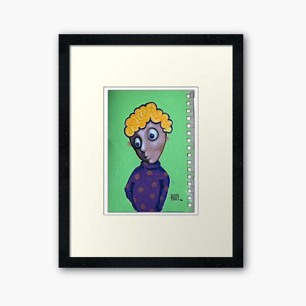 Item preview, Little Flower Boy Alone in the Woods Looking for Friend | Bad Hero Portrait Lowbrow Pop Surreal Art | Cartoon Star | Mini Masterpieces | Original Oil Painting By Tyler Tilley designed and sold by Tyler Tilley.