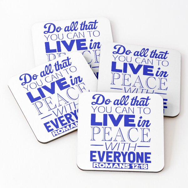Item preview, Live In Peace With Everyone - Romans 12:18 designed and sold by plushism.