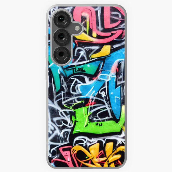 Item preview, Graffiti tags close up urban art texture wallpaper designed and sold by patterncrow.