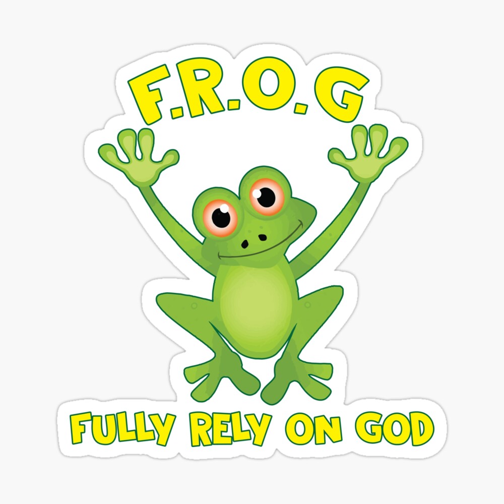 Fully Rely On God Cartoon Frog Mug – Christian Book And Toys