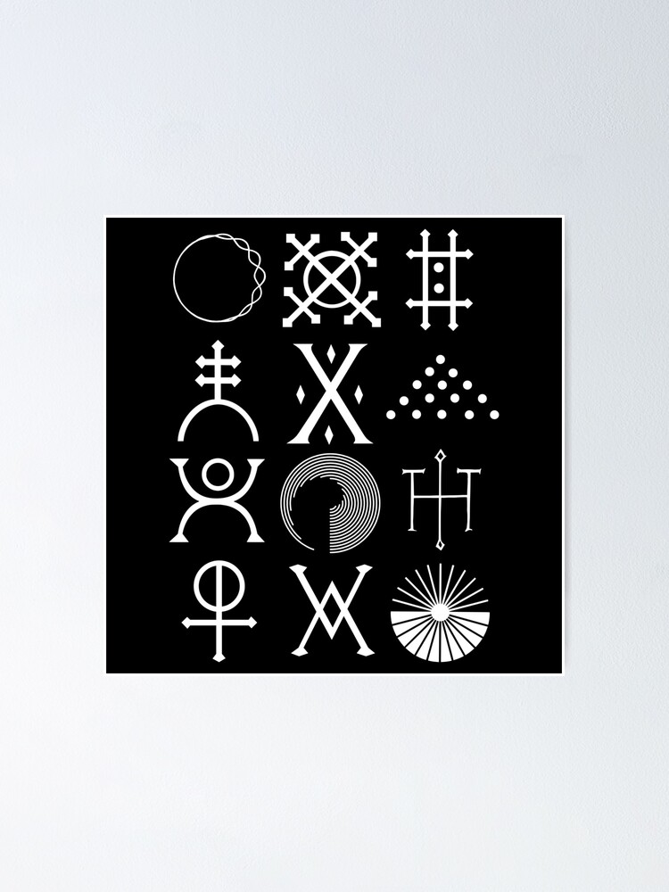 "Greta Van Fleet Symbols White " Poster for Sale by buttercream Redbubble