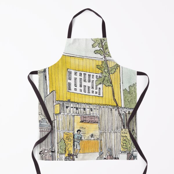 Item preview, Tinyhouse Saigon (Ho Chi Minh City) Vietnam Watercolor Illustration designed and sold by Wall-Art-Sketch.