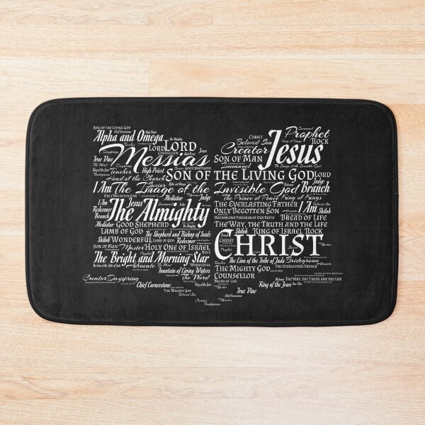 Item preview, All the Names of Jesus - Christian, Faith, Bible Verses Scriptures, The Name Above All Names - Genesis, Revelations, Colossians, John 3:16, Matthew 16:16, Isaiah 40:2 - The Holy Bible Black designed and sold by zicutza.