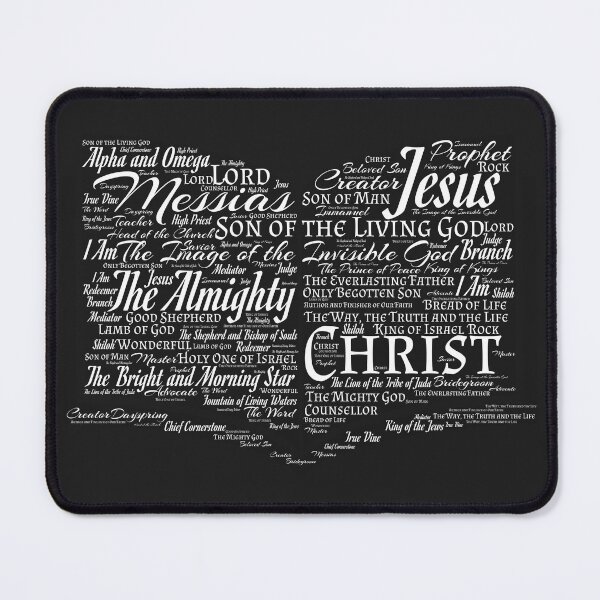 Item preview, All the Names of Jesus - Christian, Faith, Bible Verses Scriptures, The Name Above All Names - Genesis, Revelations, Colossians, John 3:16, Matthew 16:16, Isaiah 40:2 - The Holy Bible Black designed and sold by zicutza.