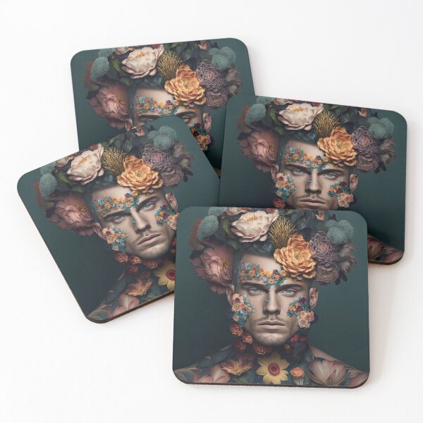 Artikelvorschau, Digital created sexy man covered with flowers in fineart look entworfen und verkauft von mrlongfield.
