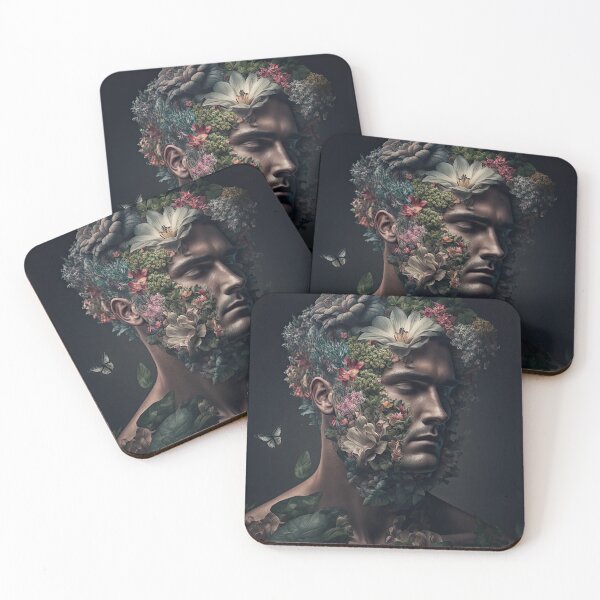 Artikelvorschau, Digital created sexy man covered with flowers in fineart look entworfen und verkauft von mrlongfield.