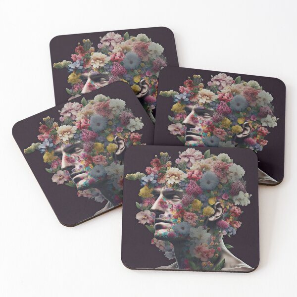 Artikelvorschau, Digital created sexy man covered with flowers in fineart look entworfen und verkauft von mrlongfield.