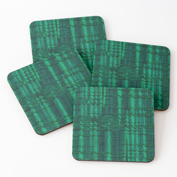 Item preview, Abstract Green Metal Matrix Pattern designed and sold by Xarah.