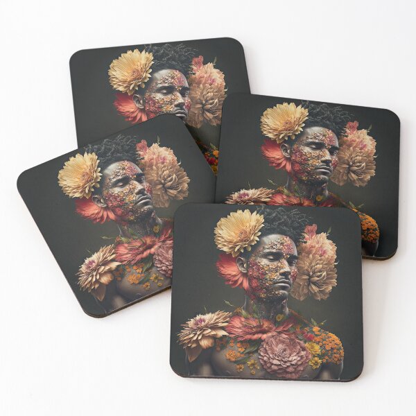 Artikelvorschau, Digital created sexy man covered with flowers in fineart look entworfen und verkauft von mrlongfield.
