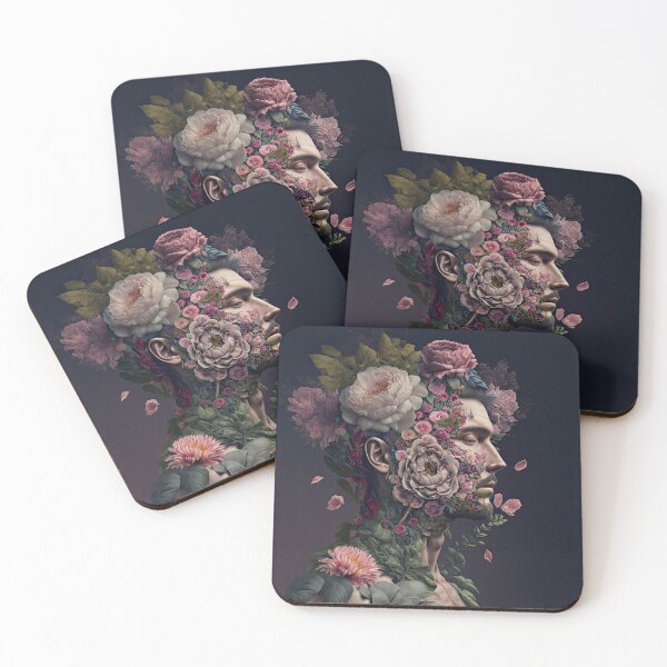 Artikelvorschau, Digital created sexy man covered with flowers in fineart look entworfen und verkauft von mrlongfield.