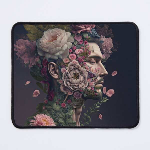 Artikelvorschau, Digital created sexy man covered with flowers in fineart look entworfen und verkauft von mrlongfield.