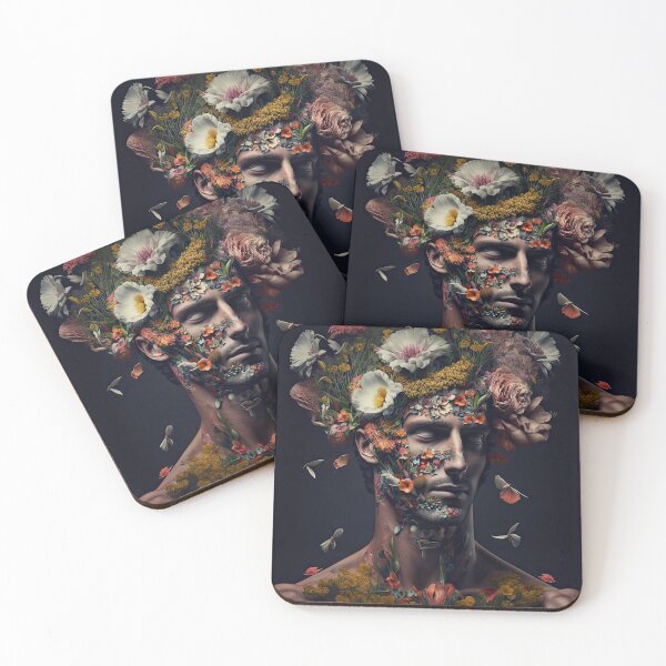 Artikelvorschau, Digital created sexy man covered with flowers in fineart look entworfen und verkauft von mrlongfield.