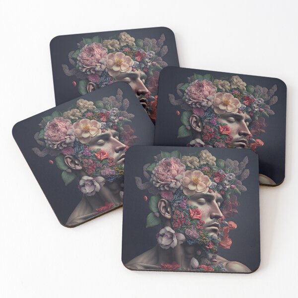 Artikelvorschau, Digital created sexy man covered with flowers in fineart look entworfen und verkauft von mrlongfield.